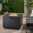 31" Outdoor Iron Square Propane Fire Pit, Tank Inside- 50,000 BTU-316988449