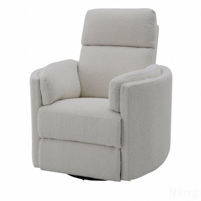 Boucle Swivel Glider Recliner Chair
