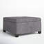 Della Button Tufted Square Storage Ottoman-20556601