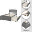 Lit plateforme simple en bois avec lit gigogne-262483977