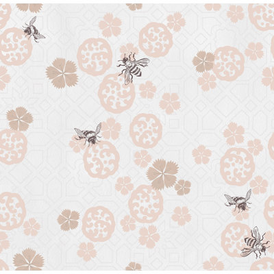 Buzzing Blooms 33' L x 20.5" W  Wallpaper Roll