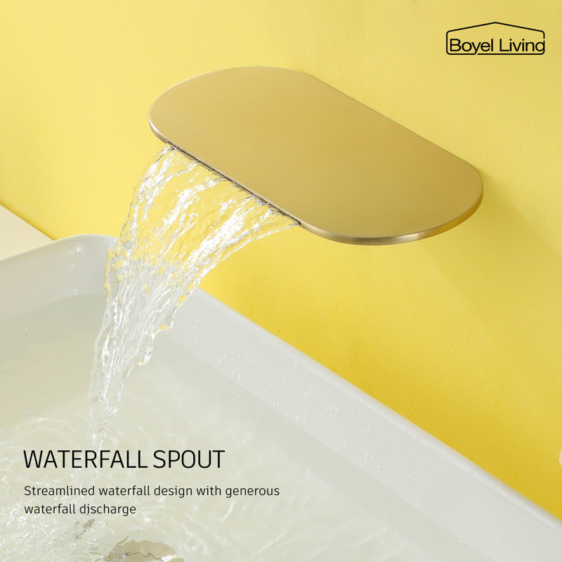 Wall Mounted Optional Single-handle Bathroom Faucet, Brass Gold