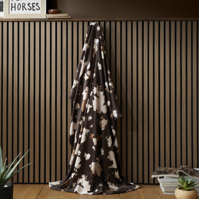 Cow Print Fleece Blanket