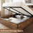 Tryston Lift Up Storage Queen Bed Frame & Charging Station, Rustic Brown-79173072-79444705