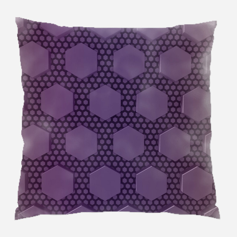 Geometric Microsuede Reversible Throw Pillow