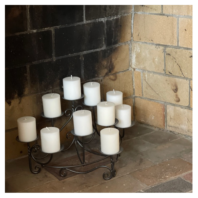9.75'' H Metal Fireplace Candelabra