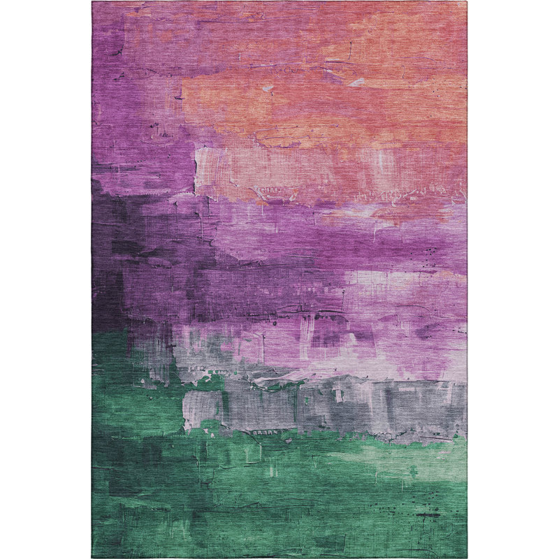 Premium Machine Washable Elize AMF1473 Abstract Rug, Rectangle 8' x 10'