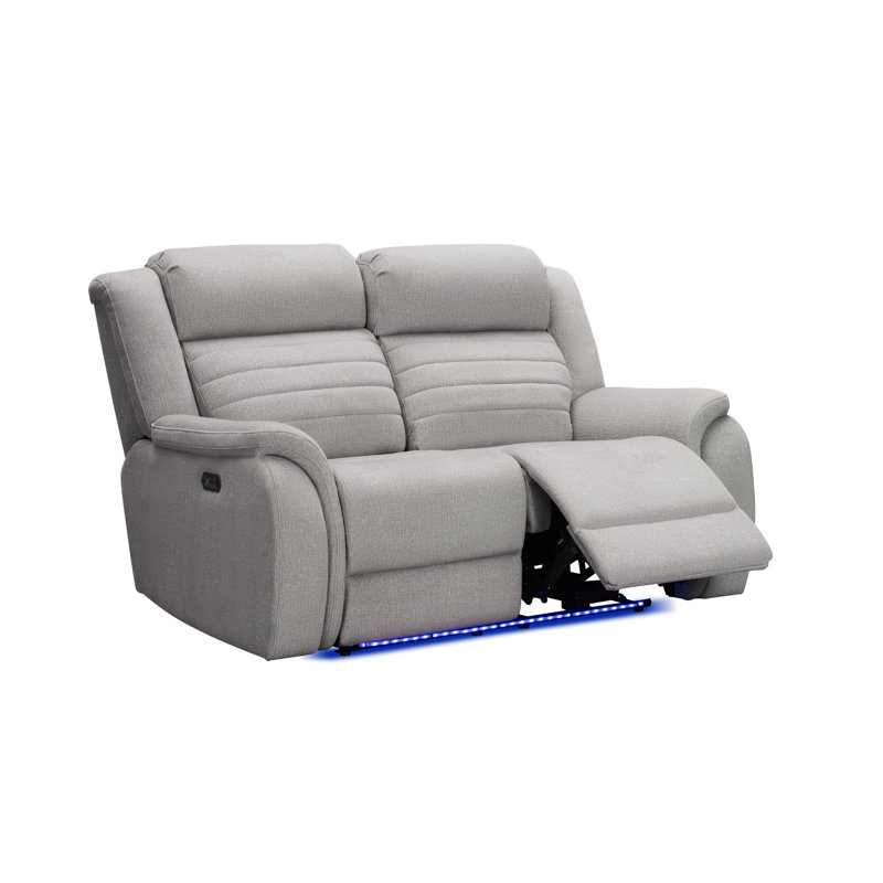 Causeuse inclinable 64 po avec accoudoirs coussinés