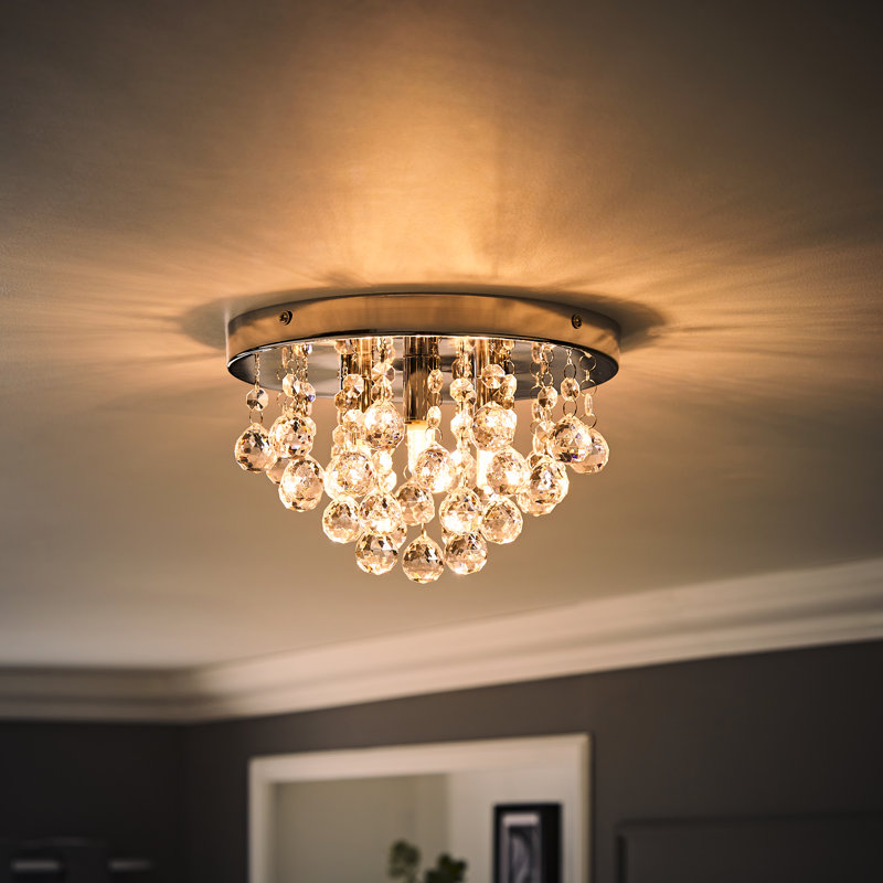 Taryn Acrylic Flush Mount, No Bulb