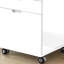 Classeur, mobile à roulettes, tiroirs de rangement, support pour imprimante, bureau, bureau, stratifié blanc brillant, contemporain, moderne