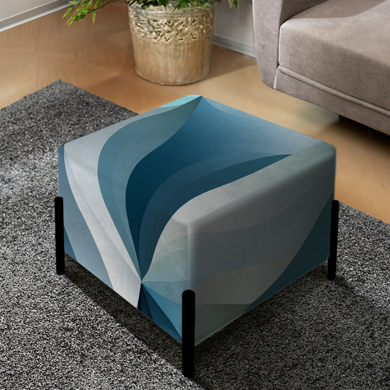 Tranquillité géométrique bleue avec repose-pieds géométrique