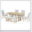 Ensemble de table de salle à manger extensible rustique de 84 pouces avec rallonge amovible de 24 pouces, 6 chaises sans accoudoirs rembourrées et 2 fauteuils rembourrés, 9 pièces