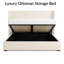 Premium Plush Bed Frame – Elegant Padded Bed with 48” Statement Headboard, Solid Wooden Bed – Contemporary Designer Finish-297508564-297265898