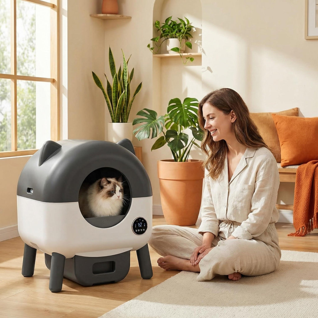 Polyethylene Plastic Self-Cleaning Litter Box