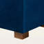 Banc de rangement en velours en tissu velours bleu marine, H 15,35 po x l 46,06 po x P 16,73 po-1200178165