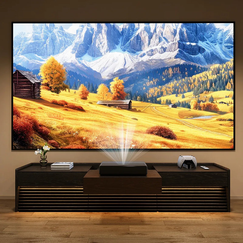 Armoire pour projecteur 78 po avec lumières DEL 78 po, Noir