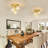 3-Light 11.8" Modern Flush Mount Ceiling Light Fixture With Clear Crystal Glass Shades-376063183