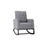 Chaise berçante gris acier avec dossier élégant au design rectangulaire