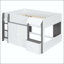 Lit mezzanine double avec maisonnette et rangement-1398471883