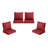 8-Piece Outdoor Patio Cushion Set, Replacement Outdoor Seat & Back Cushions for Patio Furniture, 4 Seat Cushions & 4 Back Cushions with Zipper Covers.-1406907111