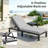 4-Piece Outdoor Aluminum Chaise Lounge Set with Adjustable Backrests, Side Tables and Cushions-102592794