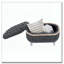 Banc de rangement avec repose-pieds en tissu-893364607