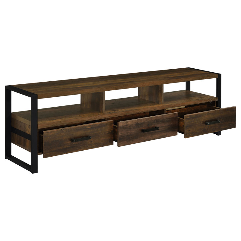 Crédence de rangement Schall, Pin foncé, L 70,75 po