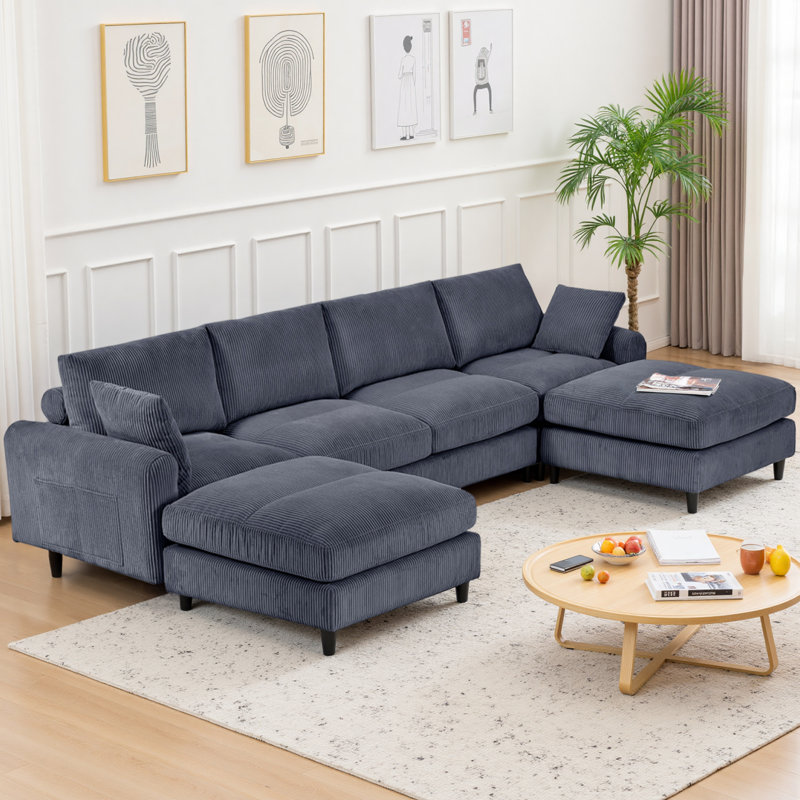 6 - Piece Upholstered Sectional