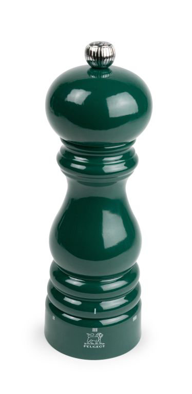 Peugeot Saveurs, Parisrama - Pepper Mill, 18cm H x 5.9cm W x 5.9cm D, Forest Green