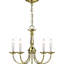 Lustre candélabre classique / traditionnel en laiton poli 5 lumières Clydeen-21231338