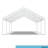 Hercules 18ft x 20ft, 2-Inch Hammertone Steel Frame w/ buttons, 8-Leg, Carport, White