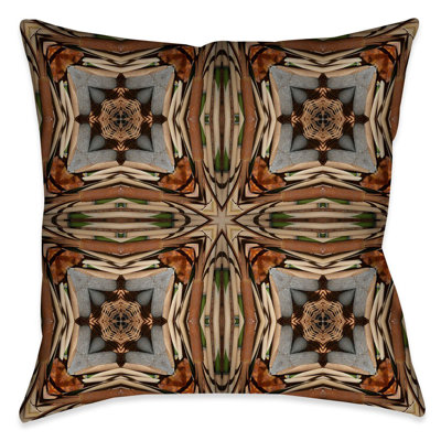 Bamboo Nodes Geometric Throw Pillow