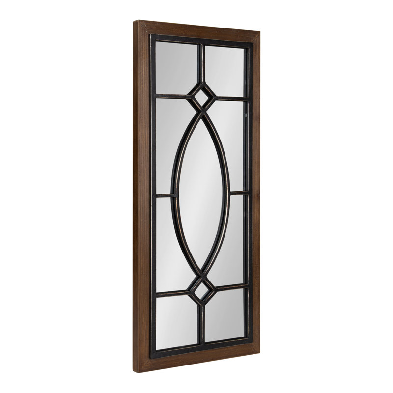 Miroir mural Farmhouse, Bois rustique, 30 po x 13 po