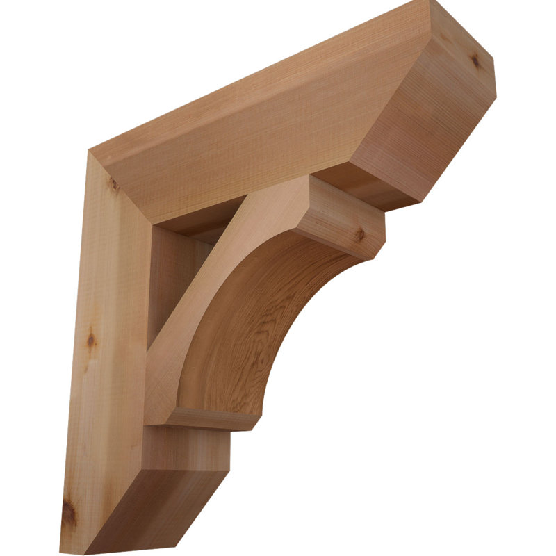 Support en bois / corbeau, Cèdre rouge de l'Ouest (lisse), H 22 po x l 5,5 po x P 22 po
