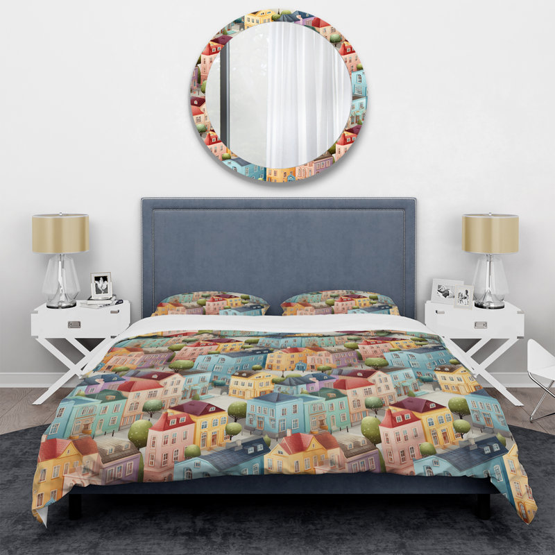 Ensemble de housse de couette de style nordique doux, Housse de couette pour grand lit et 2 taies décor