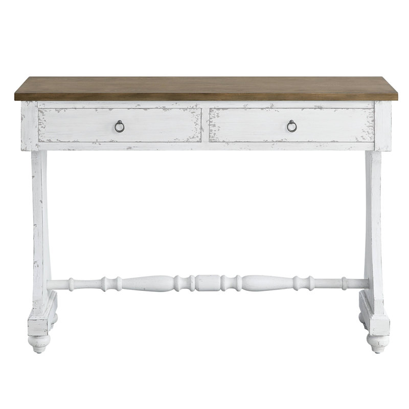 Antique White Finish Console Table