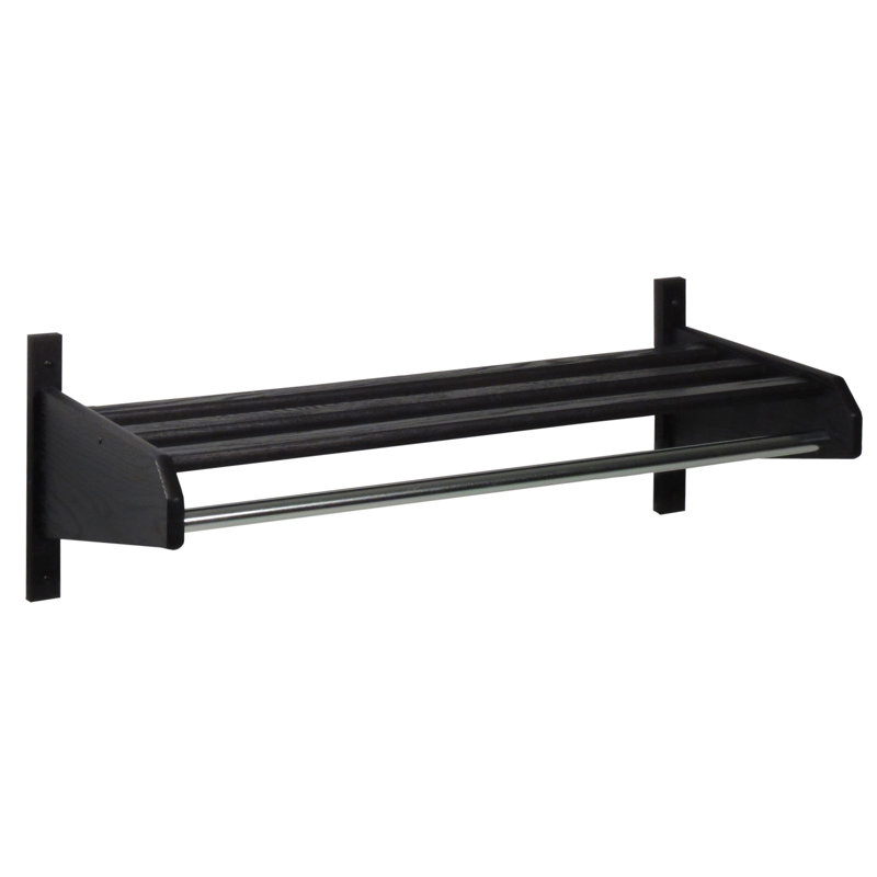 Porte-manteau mural Geno, H 11,5 po x l 33,75 po x P 15,5 po, Noir