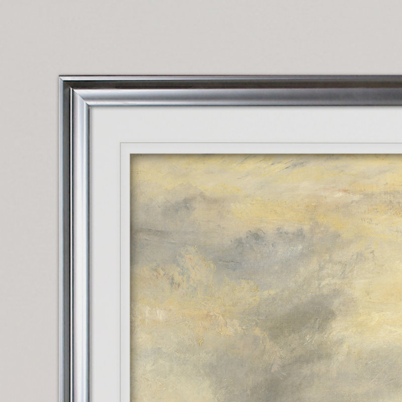 « from the sea », reproduction, Cadre argenté, H 31 po x l 43 po x P 1,5 po