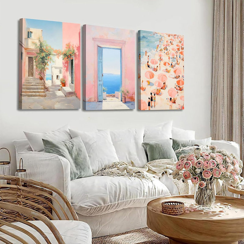 3 Piece Wrapped Canvas Print, 60 cm H x 40 cm W