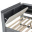 Lit plateforme en bois avec lit gigogne, tablettes et tête de lit-1895569885