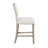 Transitional Square Bar Table And Stools , Natural Color Marble With Solid Back For Dining