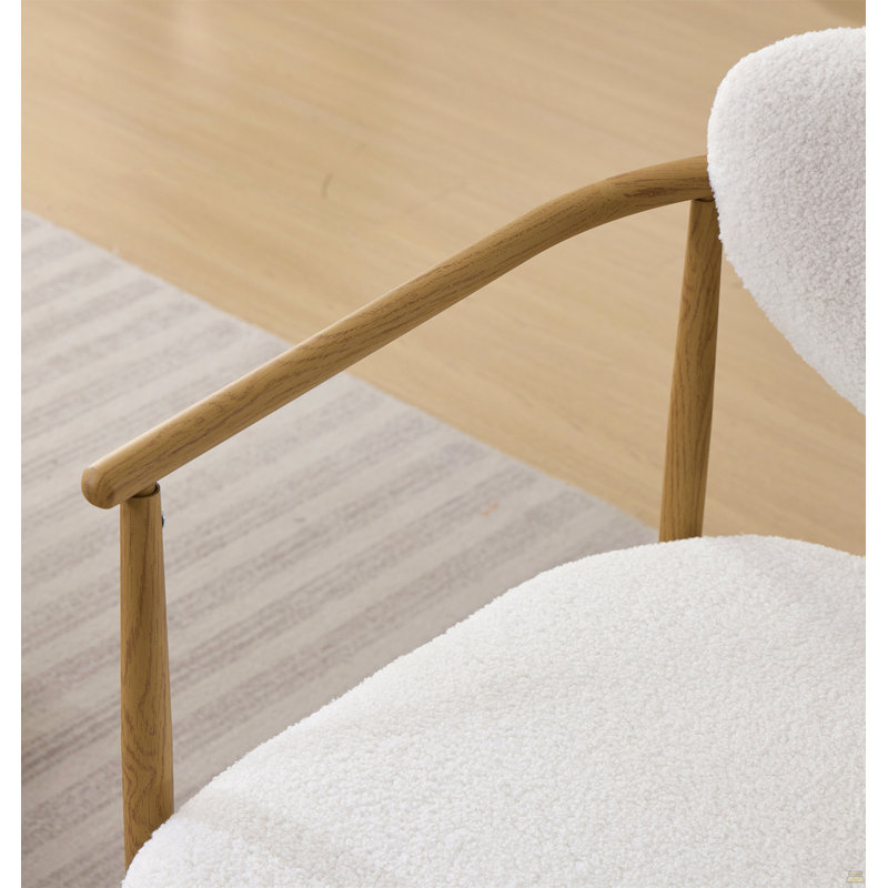 Chaise de salle à manger Teddy, Blanc