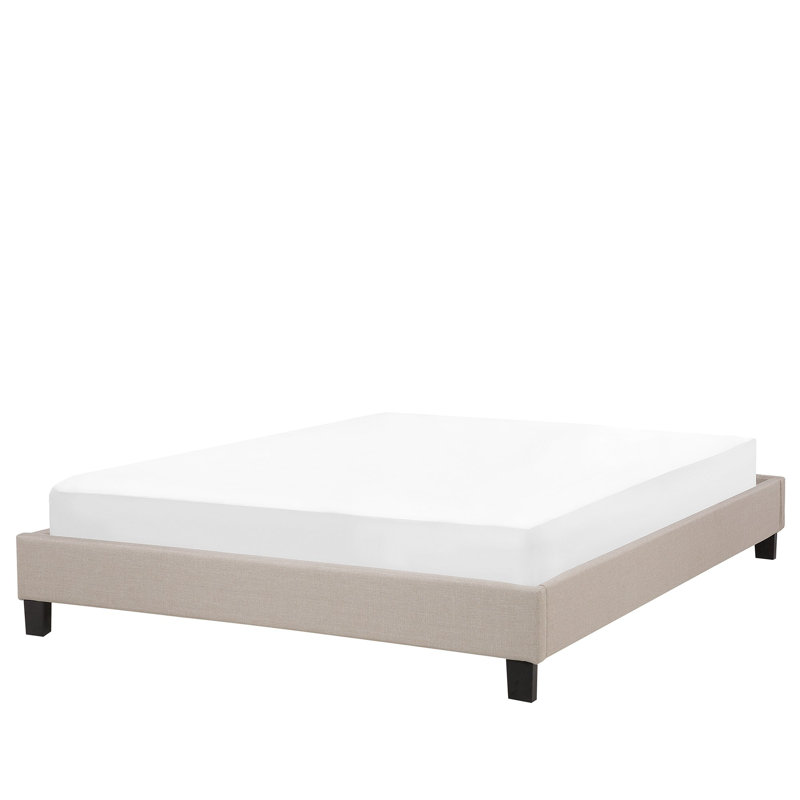 Kirkham Upholstered Bed, Beige, European Kingsize (160 x 200cm)