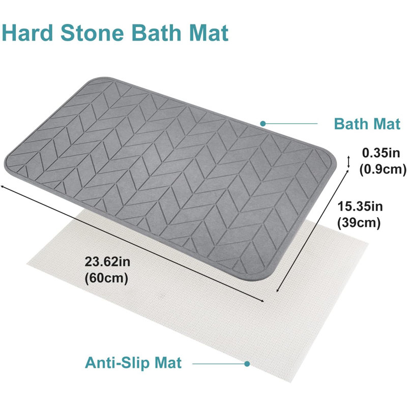 2-pack Diatomaceous Earth Shower Mat