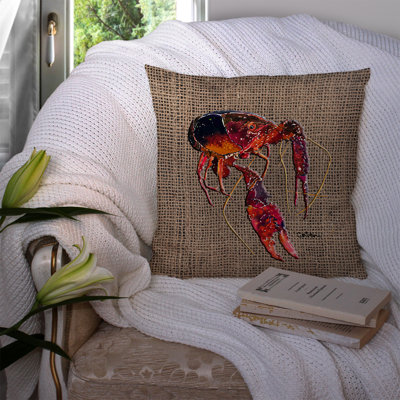 Housse et insert de coussin carré d'extérieur Crawfish