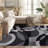 Mehul Woven Geometric Gray/Black/Ivory Area Rug - Modern Abstract Polypropylene Carpet for Living Room, Bedroom, Entryway, or Dining Room-1905926121