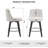 25" Swivel Bar Stools Set Of 2-Modern Counter Height Stools With Linen Upholstery&Button Tufted Back, Solid Wood Frame Barstools For Kitchen Island, Breakfast Bar Or Home Pub, Easy Assembly-1555948187
