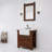 Keighley 30" Carrara White Marble Countertop Bath Vanity in Rustic Sienna with Mirror-286659546-286659540