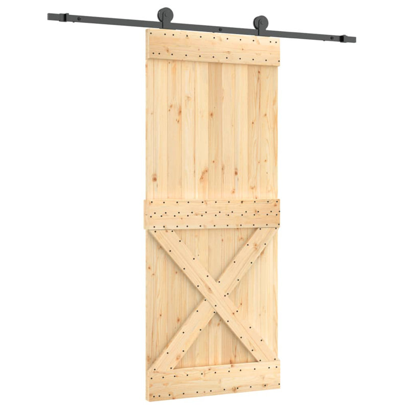 Porte coulissante avec quincaillerie Vidaxl, 33,5 po x 82,7 po