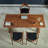 Nut-brown Rectangular Solid Wood Writing desk-506499827